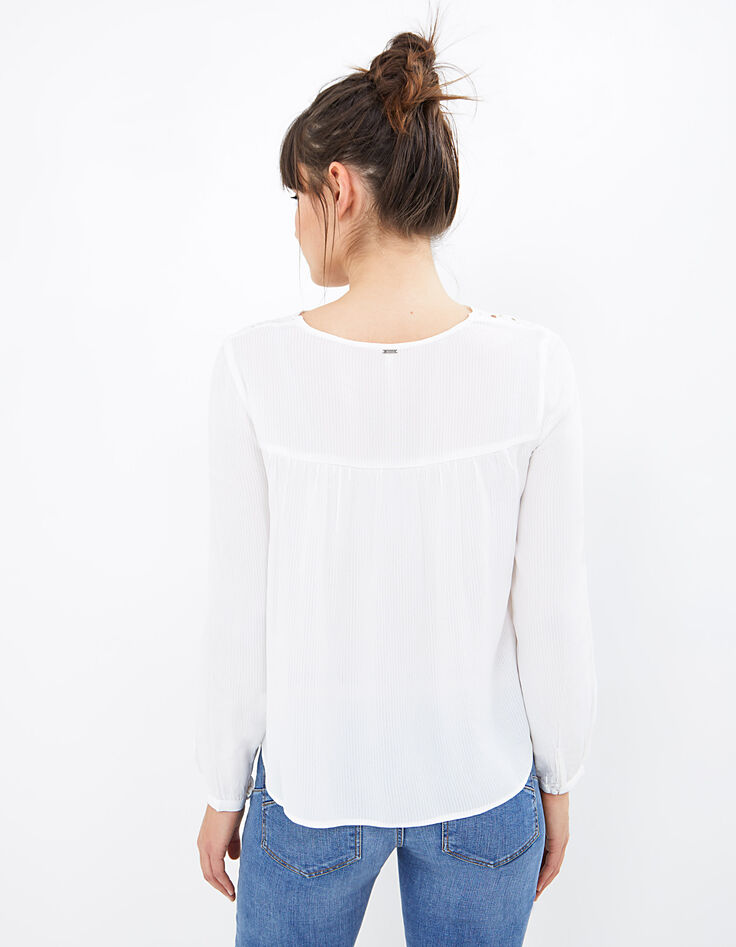 Gebroken witte blouse broderie anglaise I.Code-3