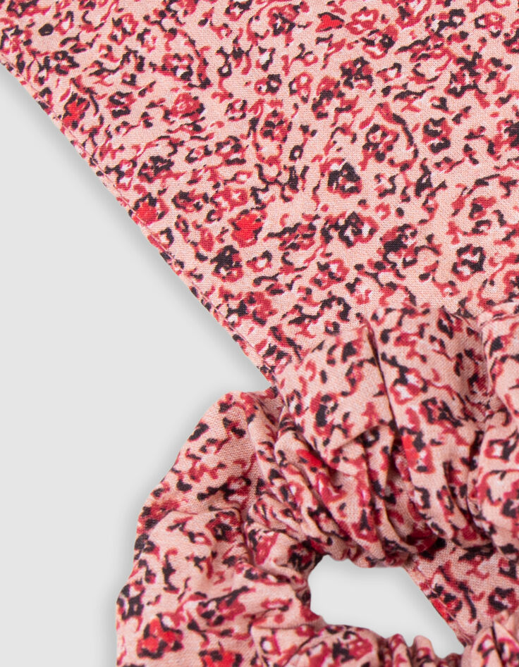 Chouchou-foulchie met roze bloemenprint voor meisjes-3