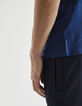 Polo indigo coton flammé Homme-5