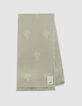 Foulard beige ray&eacute; jacquard motif palmiers Homme-3