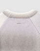 Crop-M&auml;dchenstrickpullover mit verschwommenen Streifen -5