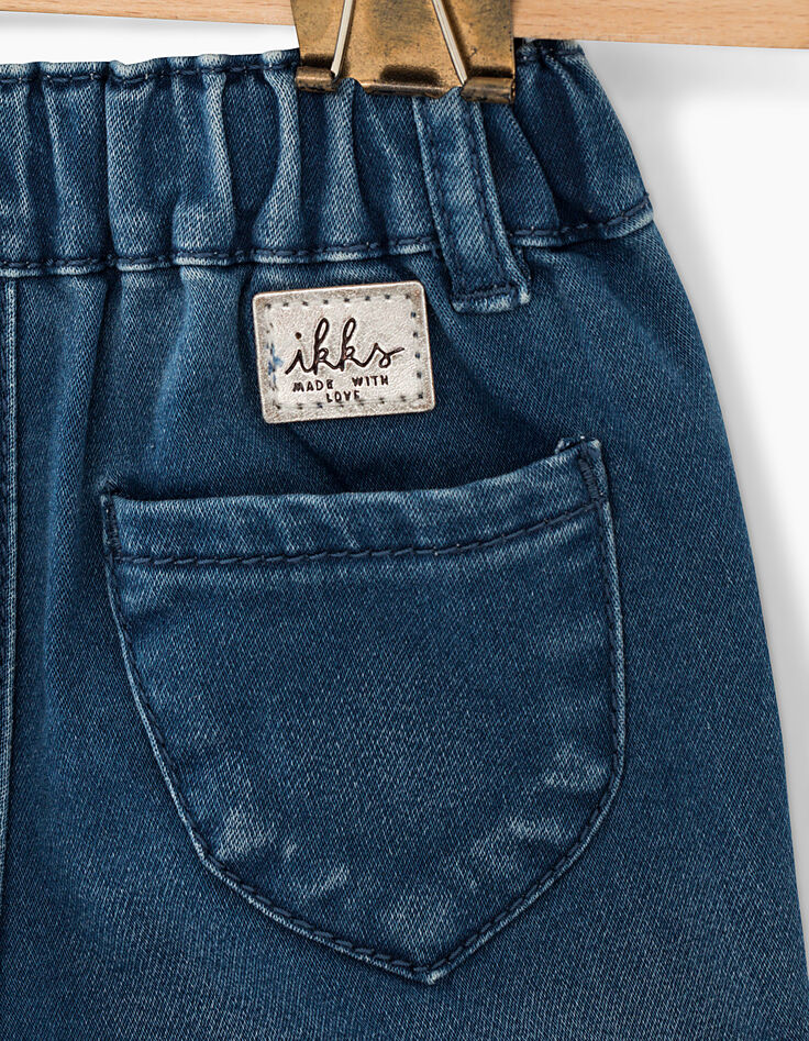 Short azul el&eacute;ctrico de punto knitlook beb&eacute; ni&ntilde;a-5