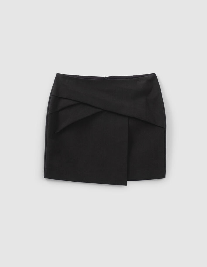 Pure Edition – Women’s black short wrap skirt - IKKS