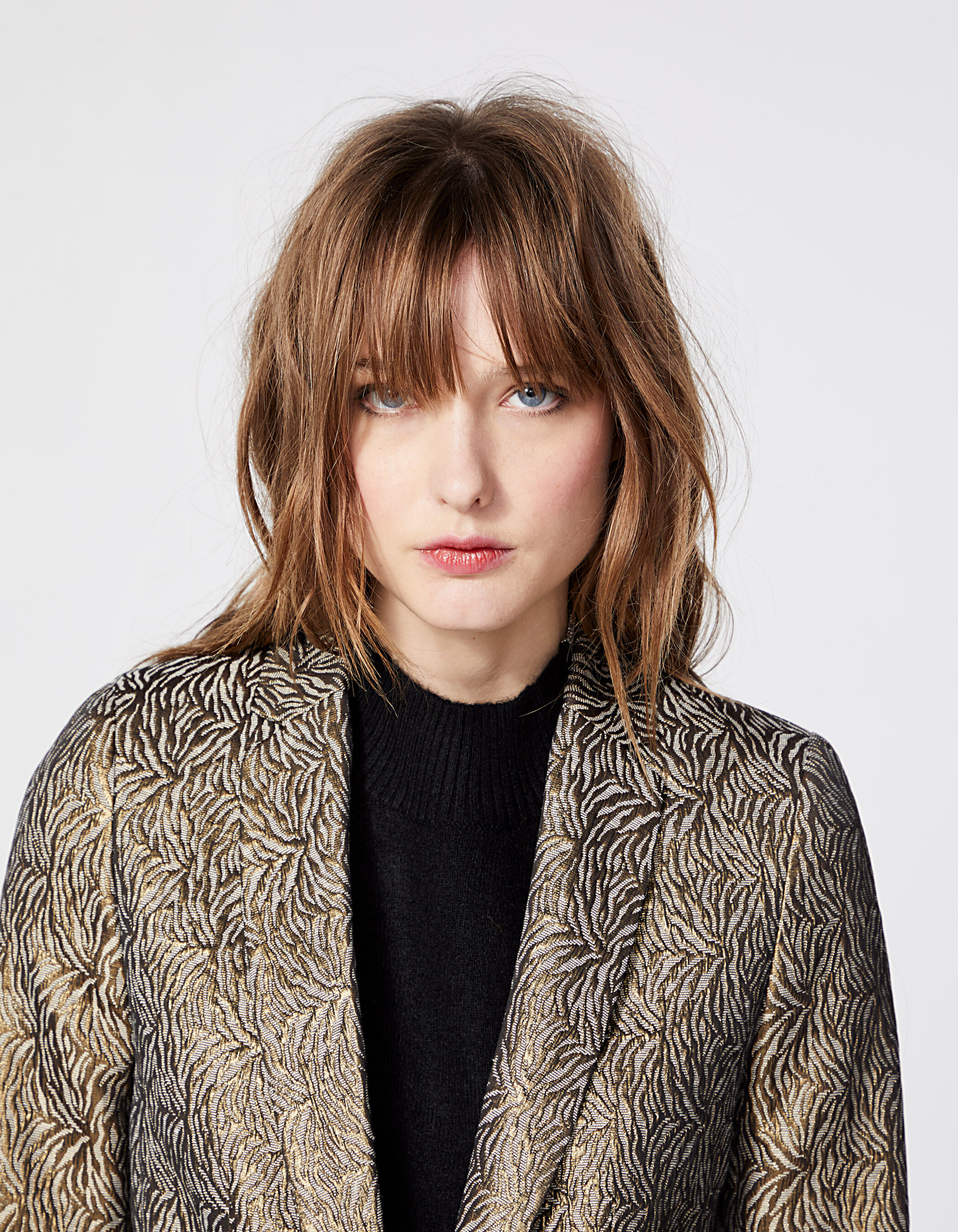 Veste tailleur jacquard zebre mordore femme IKKS