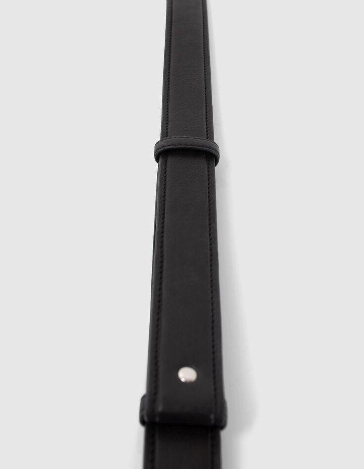 Schwarzer Damengürtel mit Drehverschluss-5