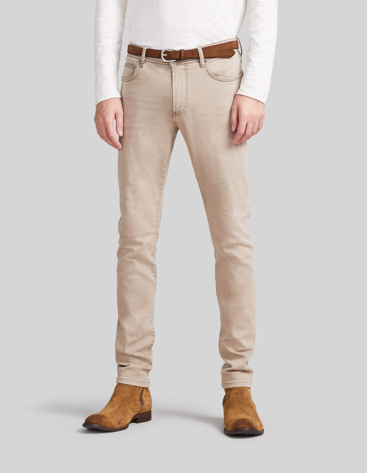 Vaqueros SLIM beige WATERLESS Damian hombre-2