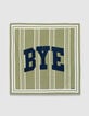 Women's striped square scarf with message-2