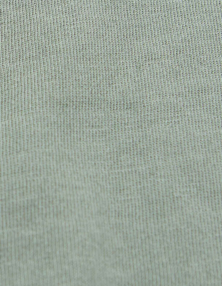 Kaki T-shirt opdruk palmen en glitters meisjes-7