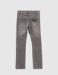 Boys’ grey skinny jeans with knee seams-3
