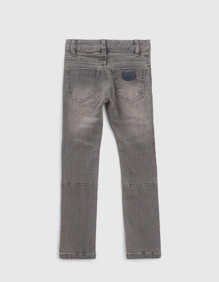 Boys’ grey skinny jeans with knee seams-3