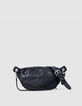 Women's 1440 black leather embossed python-effect-2