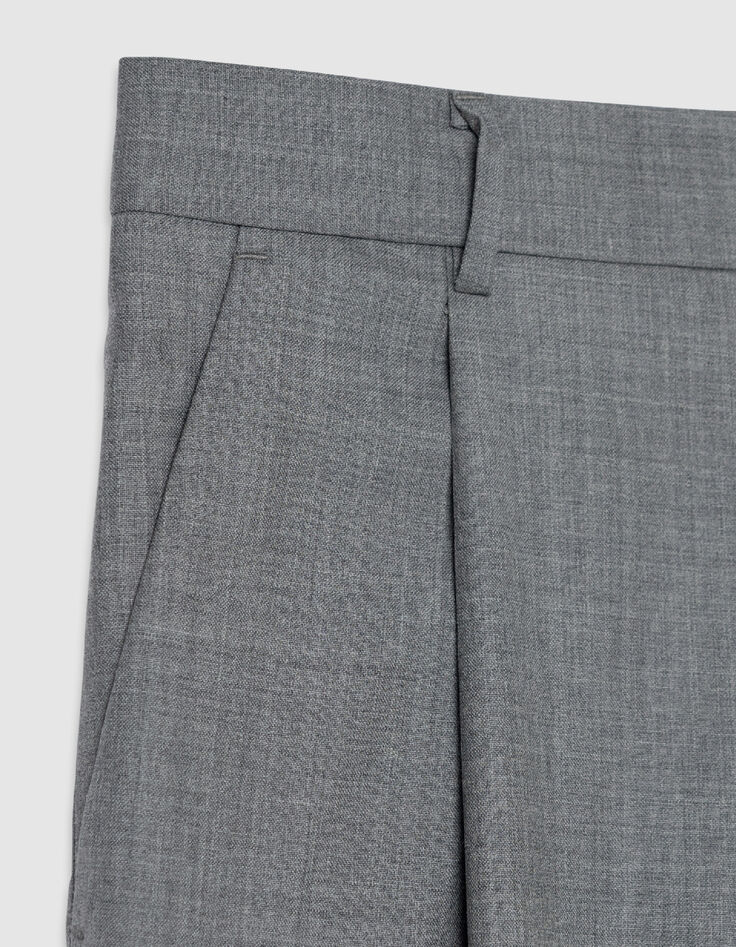 Men's grey suit pants with pleats-5