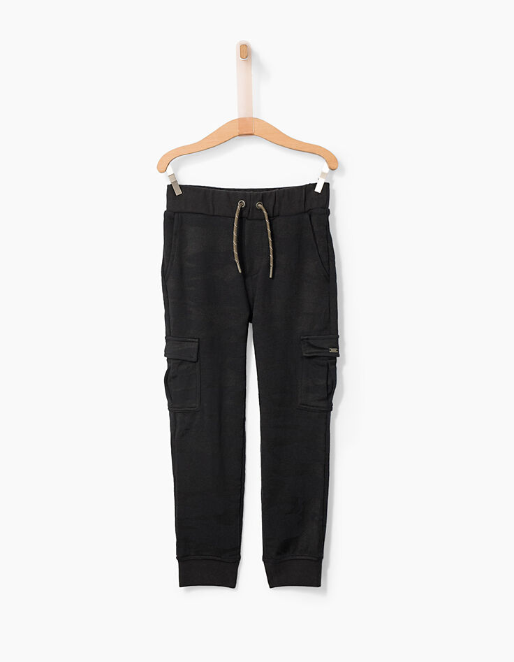 Pantalon jogging gris camouflage à poches garçon-2