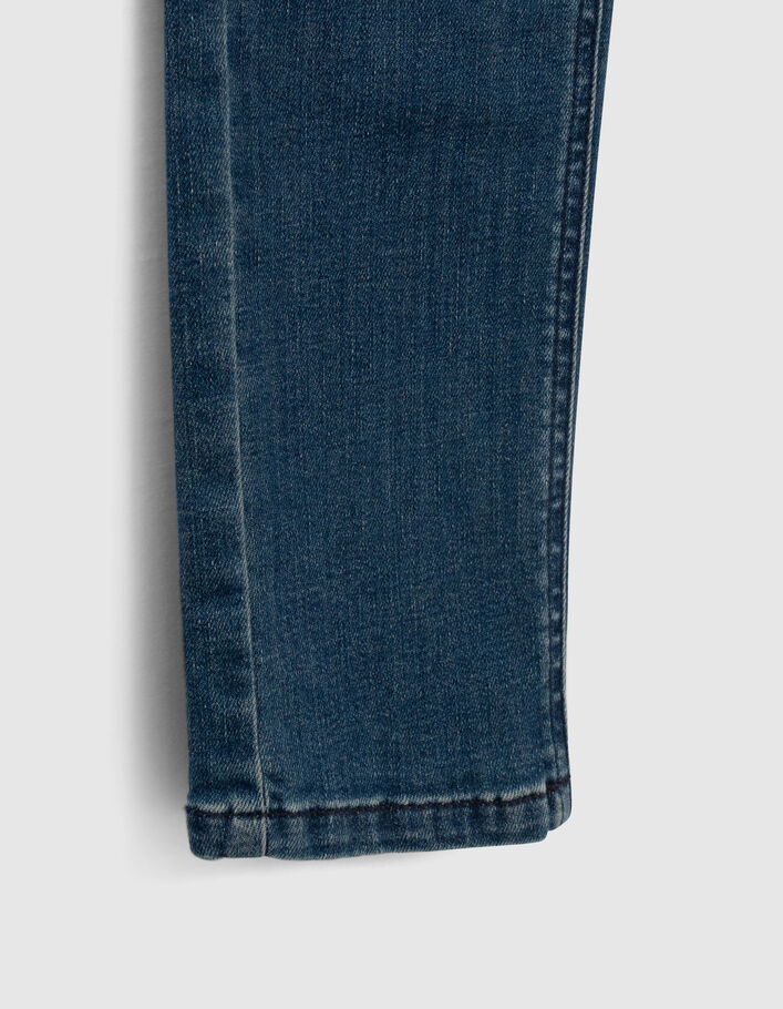 Blauwe slim jeans katoen sculpt up high waist sierstuds zakken dames - IKKS