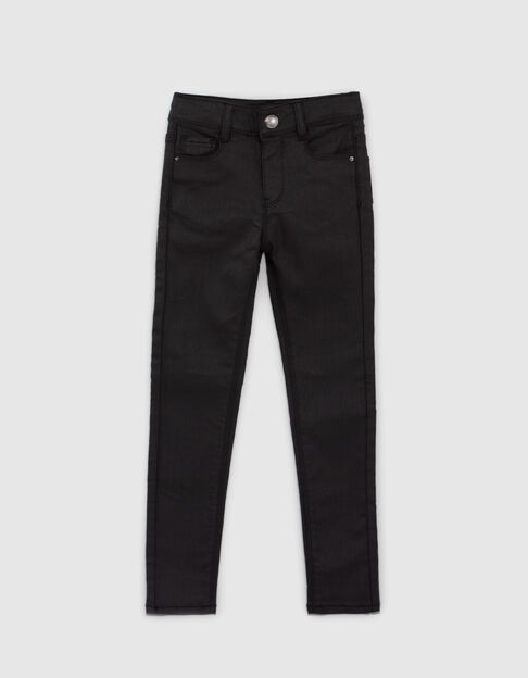 Zwarte gecoate skinny jeans meisjes - IKKS