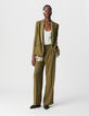 Pantalon de tailleur large kaki polyester recyclé Femme-2