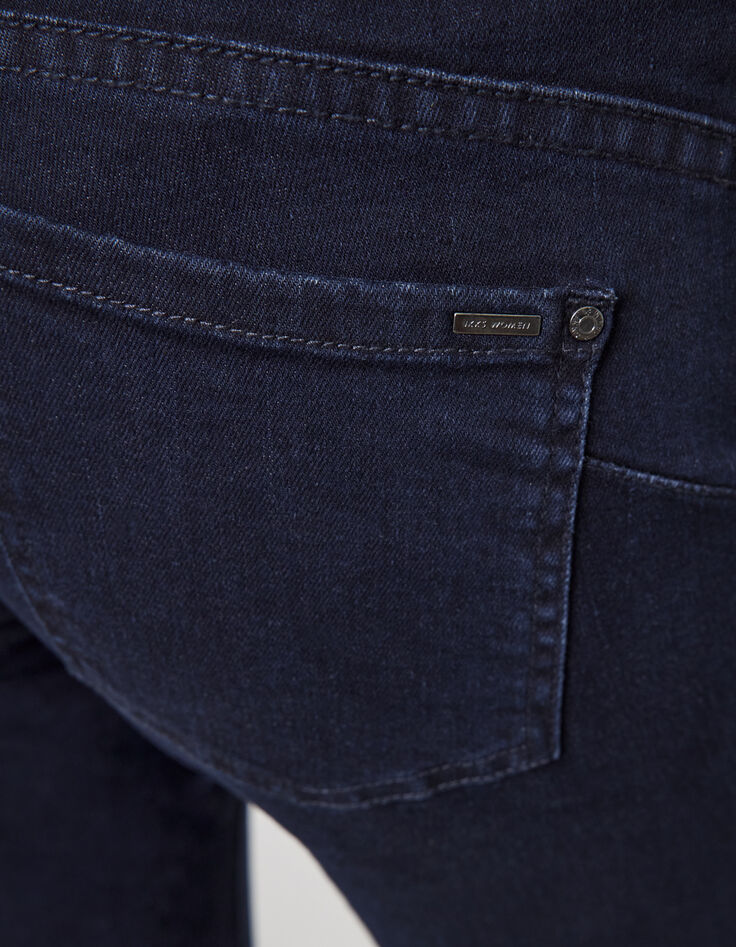 Dunkelblaue Sculpt-up-Damenjeans im Slim-Fit mit Nieten-5