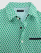 Boys’ green LENZING™ ECOVERO™ shirt, graphic palm trees-5