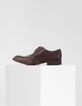 Men’s dark brown leather Derby shoes-1