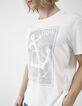 Off White Herren-T-Shirt mit Ankermotiv-2