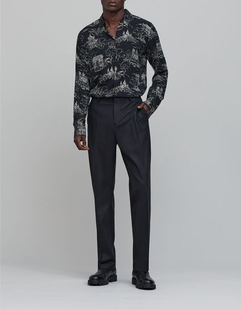 Pantalón de traje negro Pure Edition para hombre - IKKS