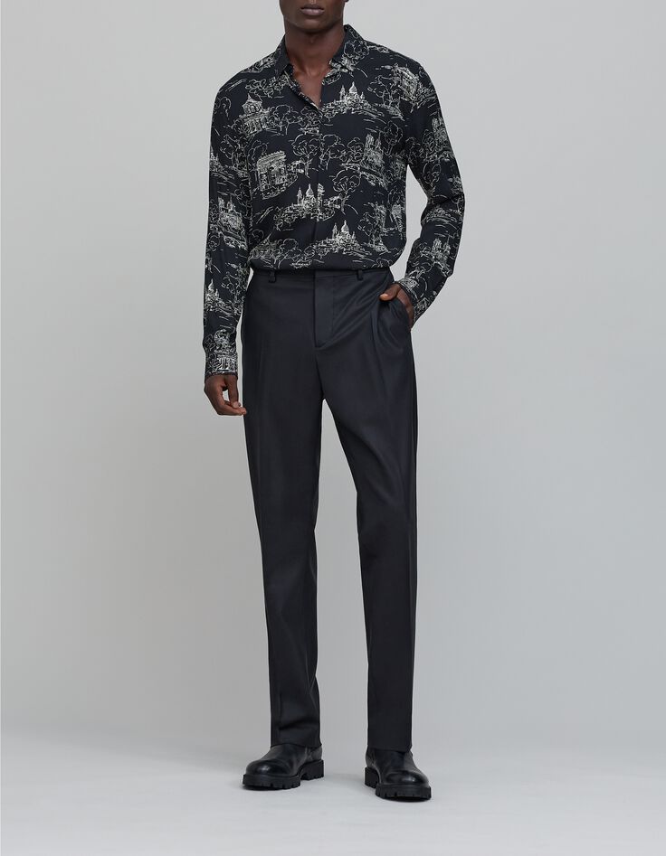Pure Edition-Pantalon de costume noir Homme-1