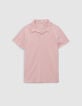 Polo REGULAR rose coton bio flammé Homme-5