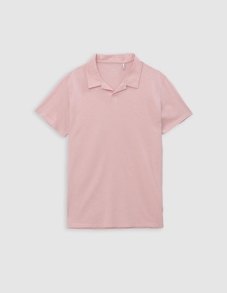 Polo REGULAR rose coton bio flammé Homme-5