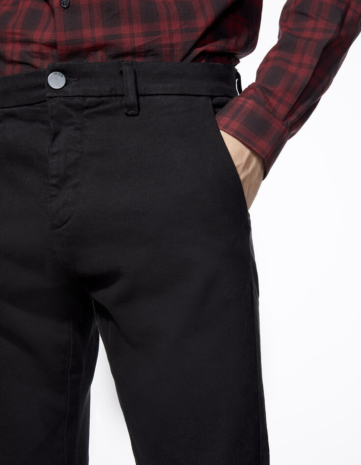 Men's black tapered jeans-5