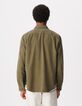 Men's Easy Khaki Ribbed Velvet Shirt-3
