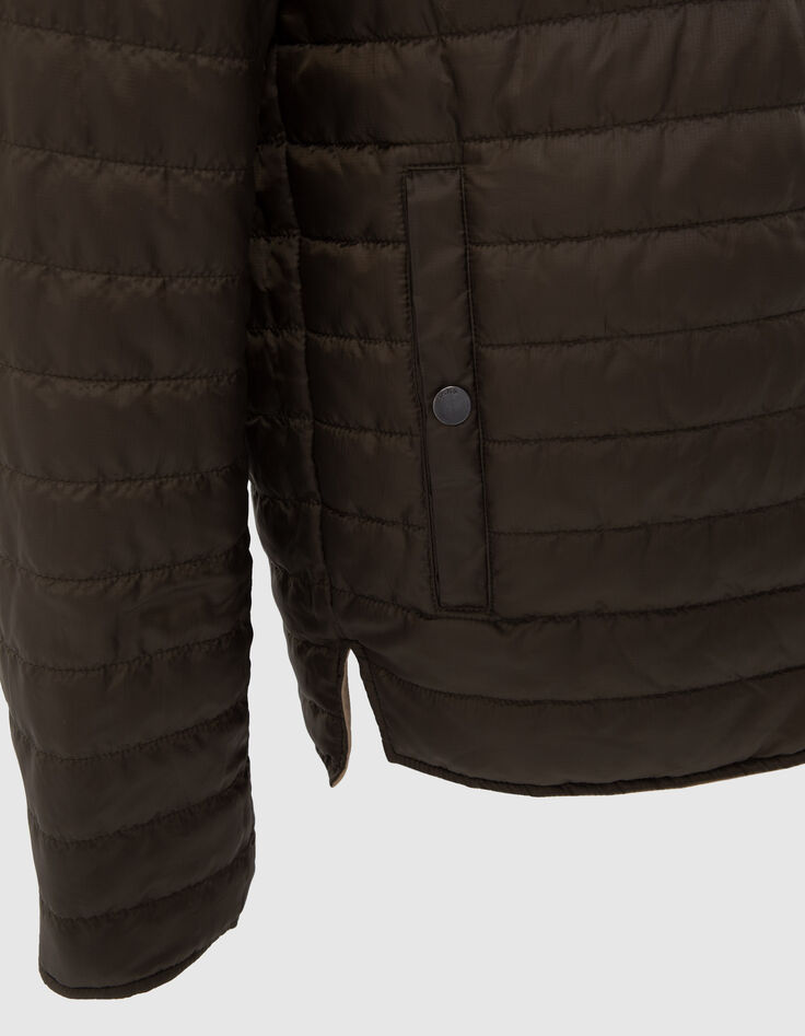 Men’s khaki/beige reversible light padded jacket-9
