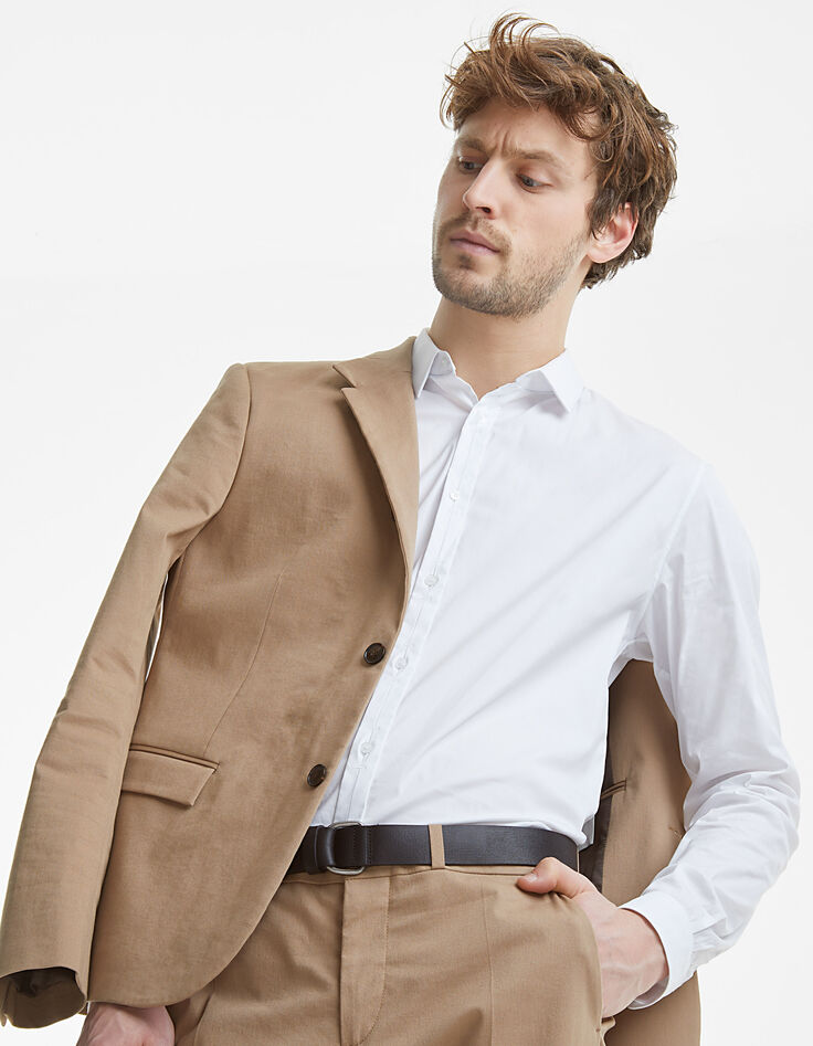 Chemise slim longue tissu Albini® Homme-2