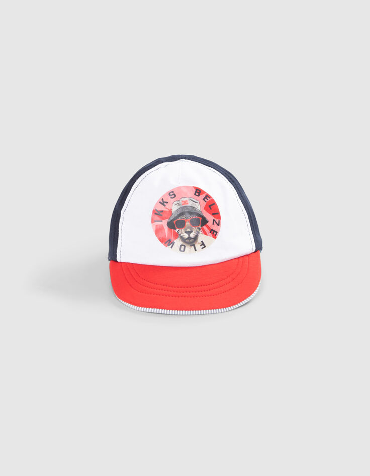 Casquette réversible tricolore et rayée bébé garçon-5