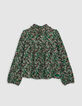 Khaki blouse LENZING™ ECOVERO™ bloemenprint meisje-1