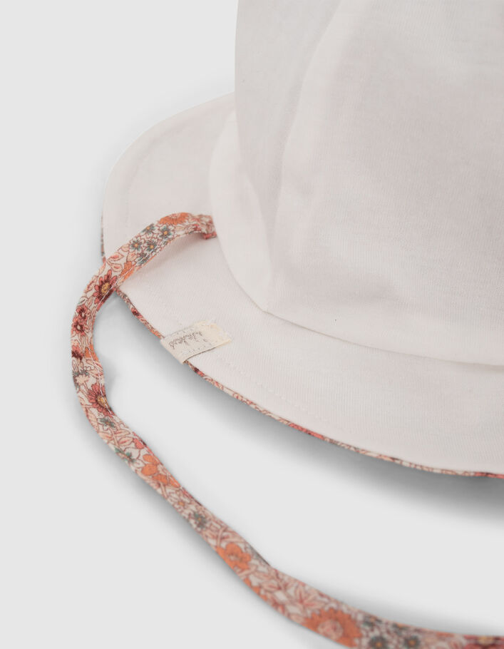 Baby girls’ peach micro-flower print hat - IKKS