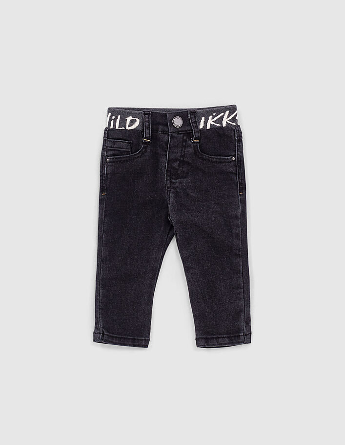 Black used jeans ribboord taille babyjongens  - IKKS