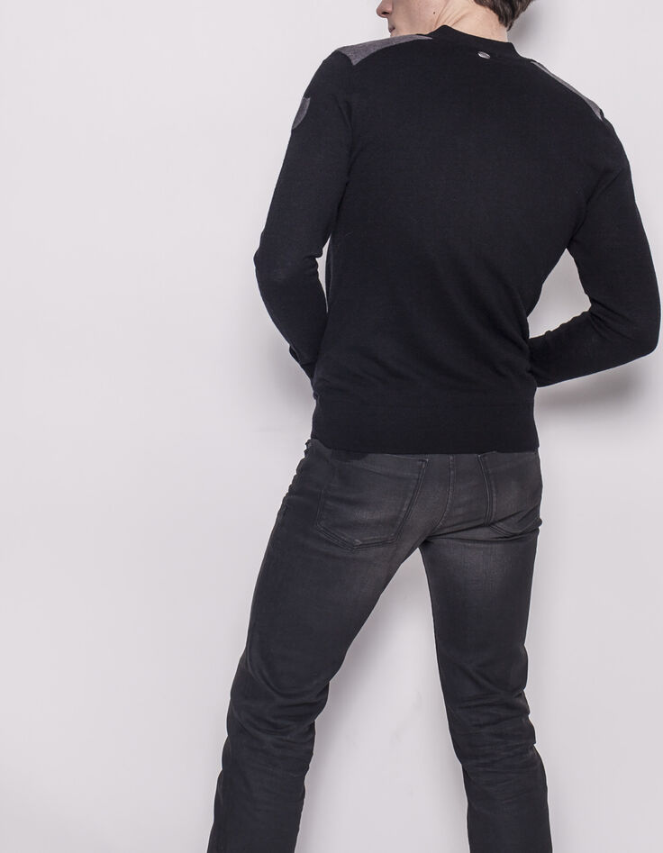 Cardigan noir homme-3