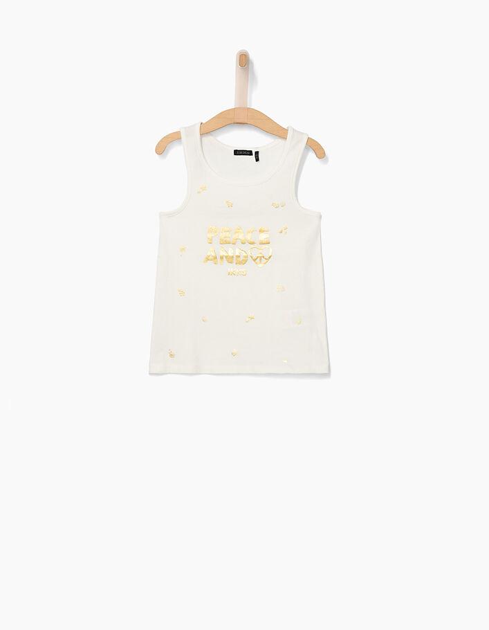 Girls’ off-white 2-in-1 sweater with vest top - IKKS