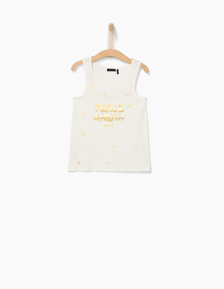 Pull 2 en 1 blanc cassé avec débardeur fille-3 Pull 2 en 1 blanc cassé avec débardeur fille-3