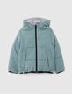 Plumas reversible verde o gris reflectante niño-1