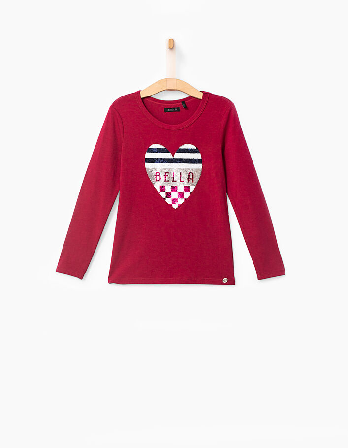 T-shirt Réversible IKKS Marin à Sequins Pour Fille 4 Ans - Occasion En Très Bon état