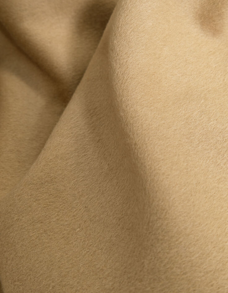 Beige wollen overshirt meerdere zakken Heren-8