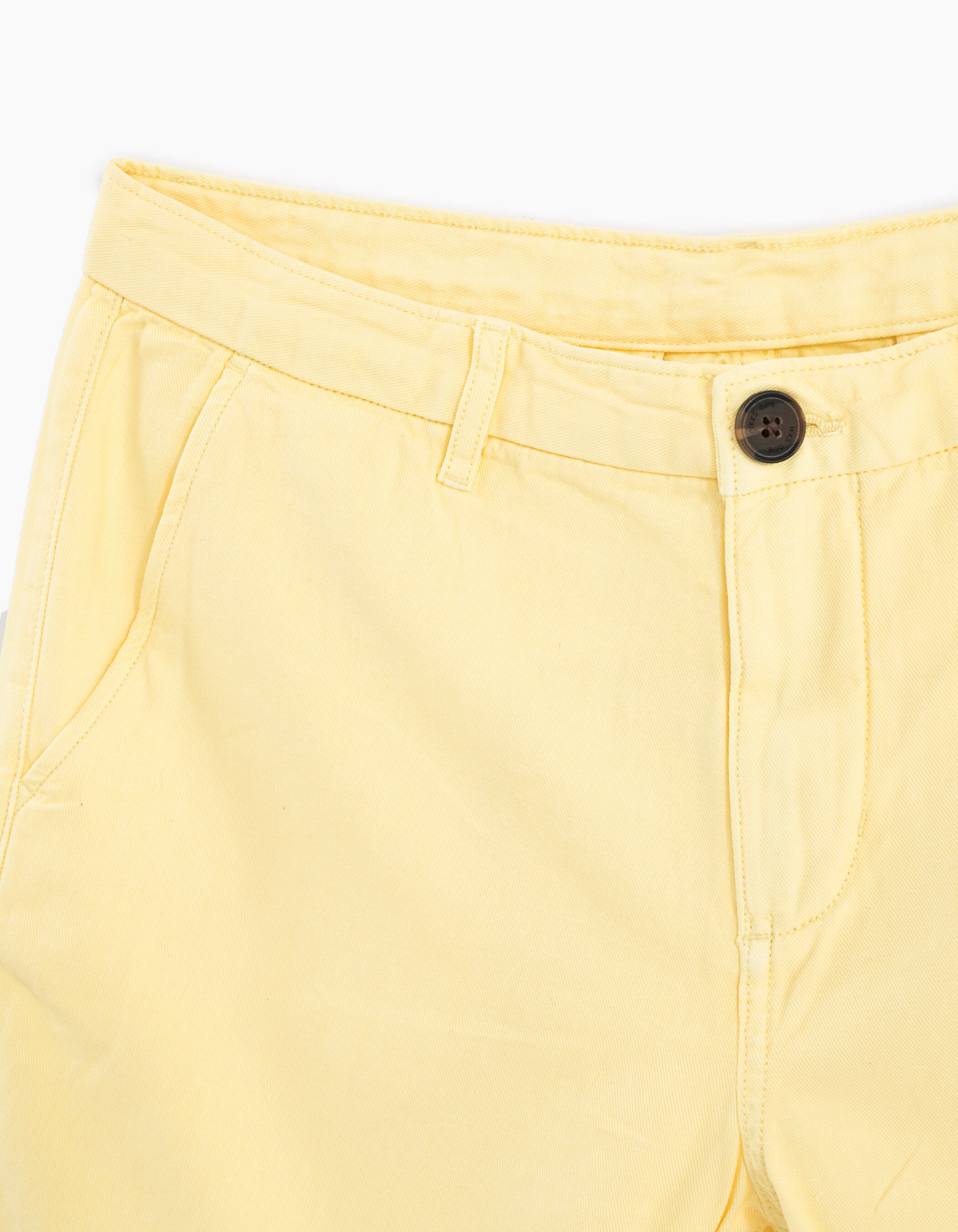 Bermudas amarillas de lino hombre