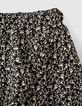 Jupe noire Ecovero® imprimé lys à volants fille-3