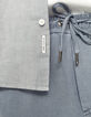 Chemise SLIM bleu grisé en lin Homme-4