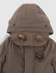 Parka kaki fourrée avec lunettes-aviateur bébé garçon-7