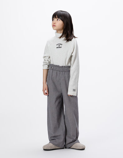 Pantalón azul marino vichy volantes niña - IKKS