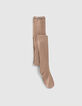 Goldfarbene M&auml;dchenstrumpfhose aus Strick mit Glitzer-1