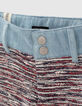 Shorts azul marino mini me lana tweed niña-3