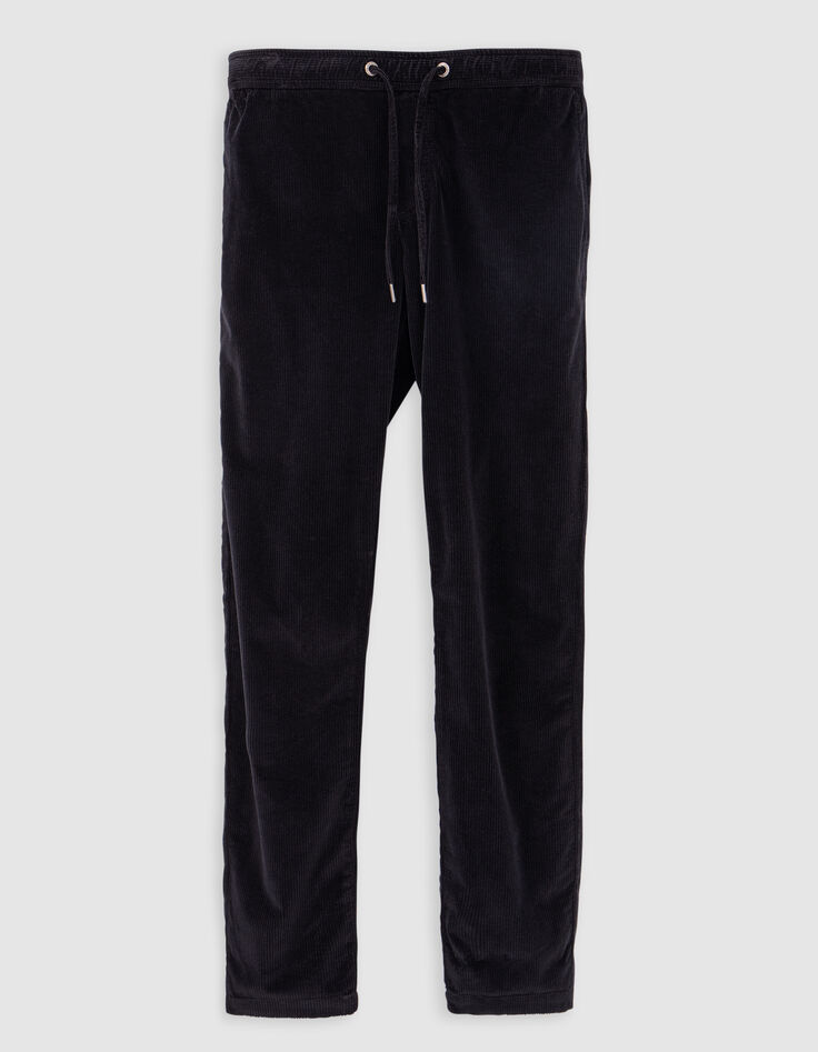 Zwarte corduroy joggingbroek voor heren-5